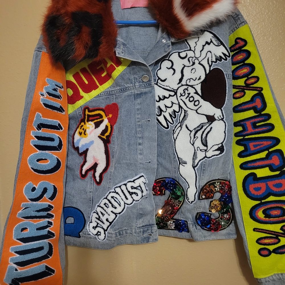 AKIRA Multicolor Graphic Jean Jacket